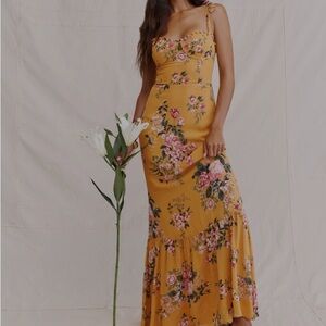 Reformation Yellow Floral Maxi Dress (worn twice)